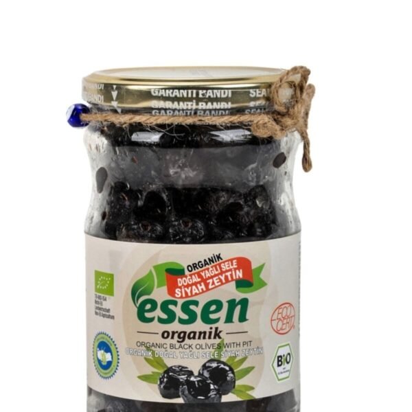 Organik Yağlı Sele Süper Siyah Zeytin (230 İri boy) - 660 cc